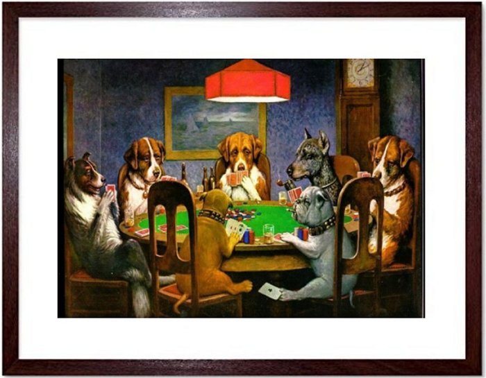 Animal Gamblers  Framed Prints